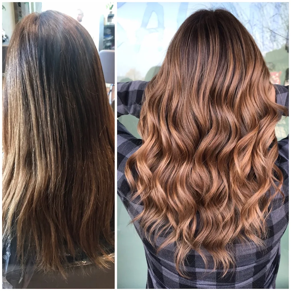 Prima e dopo: balayage caramello